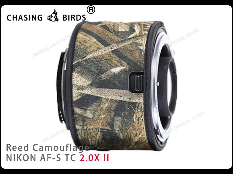 Chasing birds camouflage lens coat for NIKON AF-S teleconverter 1.4X 2.0X 1.7X waterproof and rainproof lens protective cover Reed 2.0X II China Mainland