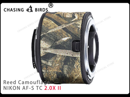 Chasing birds camouflage lens coat for NIKON AF-S teleconverter 1.4X 2.0X 1.7X waterproof and rainproof lens protective cover Reed 2.0X II China Mainland