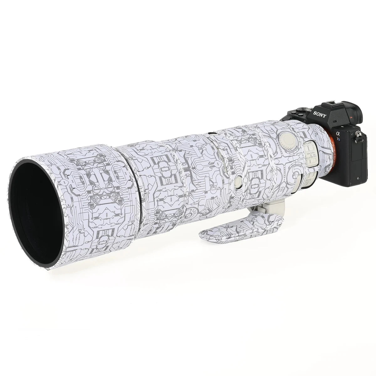 CHASING BIRDS Camouflage Waterproof Lens Coat for Sony FE 200-600mm F5.6-6.3 G OSS Rainproof Lens Protective Cover SEL 200600 Electric White