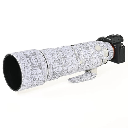 CHASING BIRDS Camouflage Waterproof Lens Coat for Sony FE 200-600mm F5.6-6.3 G OSS Rainproof Lens Protective Cover SEL 200600 Electric White