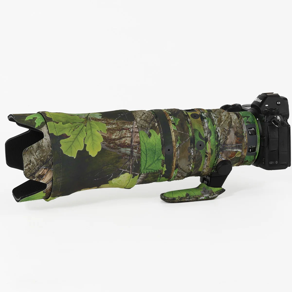 CHASING BIRDS camouflage lens coat for NIKON Z 100-400mm F4.5-5.6 VR S waterproof and rainproof protective cover nikon Z 100400 Green leaf