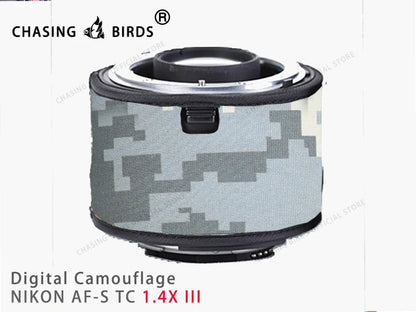 Chasing birds camouflage lens coat for NIKON AF-S teleconverter 1.4X 2.0X 1.7X waterproof and rainproof lens protective cover Digital 1.4X III China Mainland