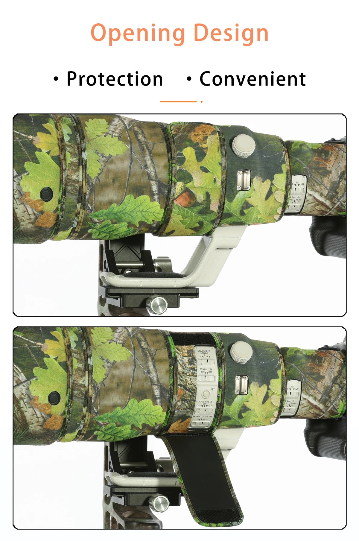 CHASING BIRDS camouflage lens coat for CANON RF 800mm F5.6 L IS USM elastic waterproof and rainproof lens protective cover