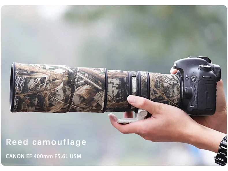 CHASING BIRDS camouflage lens coat for CANON EF 400 mm F5.6 L waterproof and rainproof elasticity lens protective cover Reed China Mainland