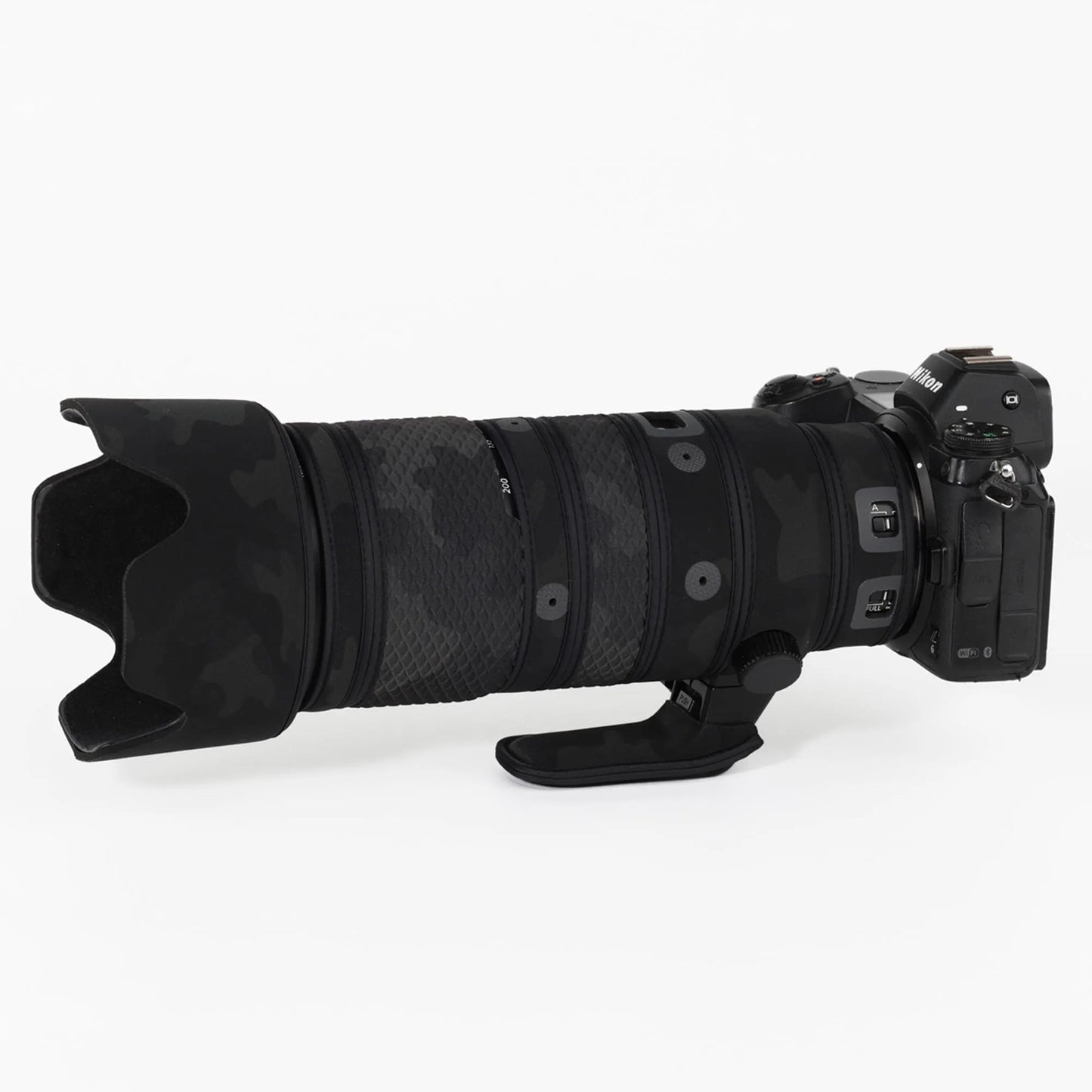 CHASING BIRDS camouflage lens coat for NIKON Z 70-200mm F2.8 VR S waterproof and rainproof protective cover z 70200 lens cover Shadow Black