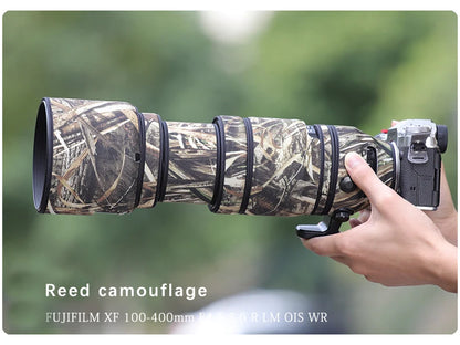 CHASING BIRDS camouflage lens coat for Fujifilm XF 100 400 F4.5-5.6 R LM OIS WR waterproof and rainproof lens protective cover Reed China Mainland