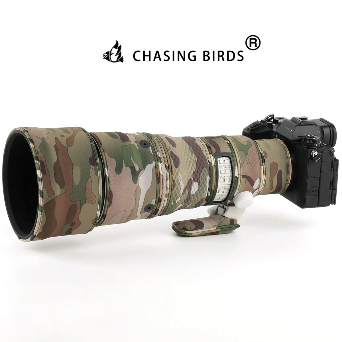 CHASING BIRDS Ver V Lens Coat for Sony FE 600mm F6.3 GM OSS – Waterproof Camo Cover