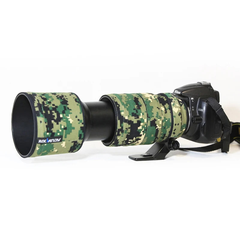 ROLANPRO Waterproof Lens Camouflage Coat for Nikon AF 80-400mm F/4.5-5.6D ED VR Cover Case Lens Protective Sleeve Rain Cover China Mainland