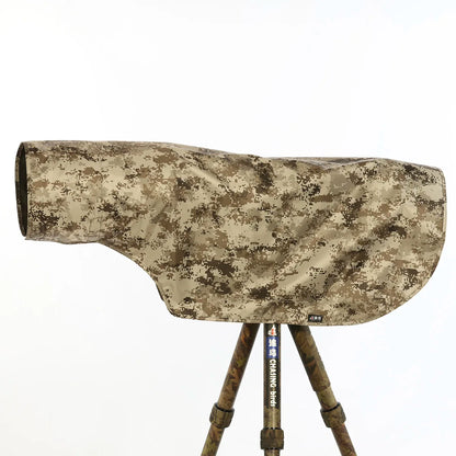 CHASING BIRDS rain coat for CANON 500mm 600mm 800mm camouflage and waterproof rain cover Sunscreen and UV protect size L Brown Grid China Mainland